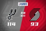🏀马刺19分逆转3-1开拓者 文班复出27+12+4断+7帽 福克斯28+6+7