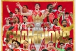 阿森纳旧将拉姆塞社媒转发球队夺冠海报，配文： COYG!! ❤️